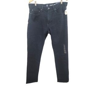 Gap Denim Mens Slim Fit Jeans 36x32 Mid Rise Soft Wear GapFlex Dark Wash